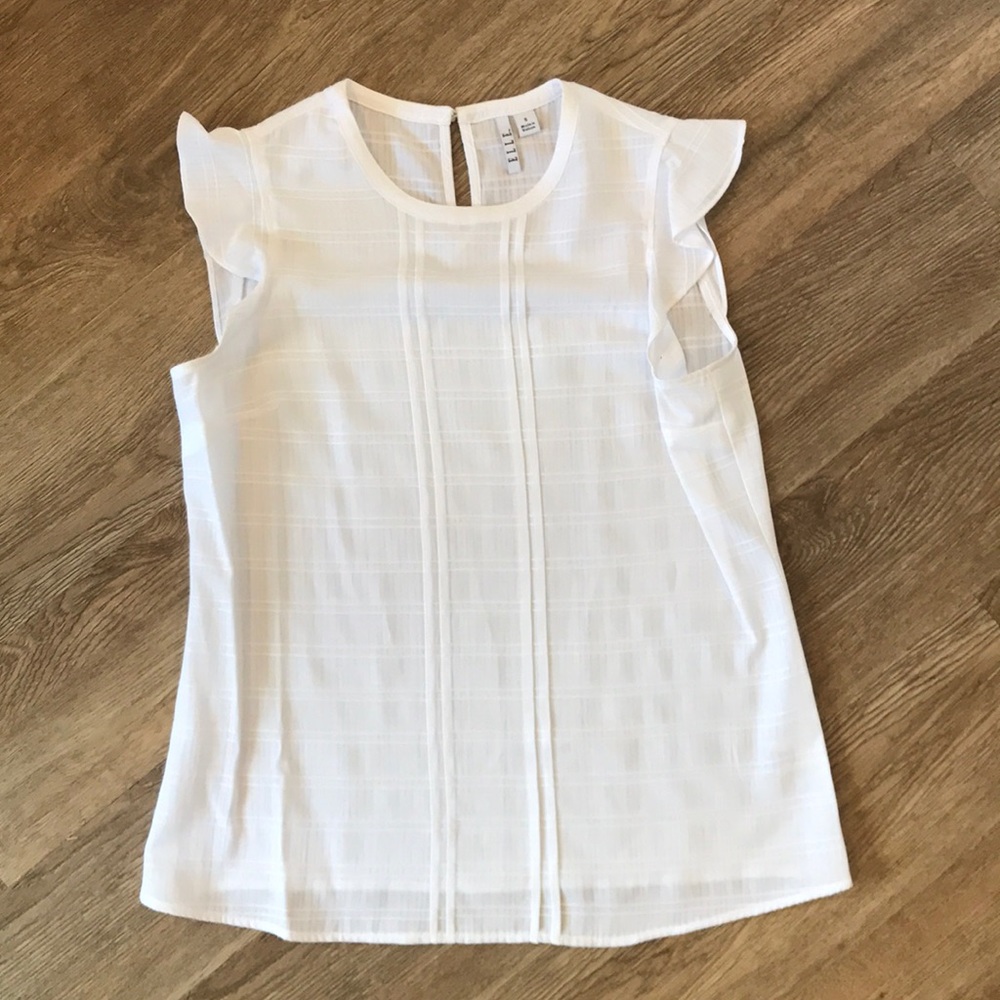 Never Worn Top with Flutter Sleeve. Size Small